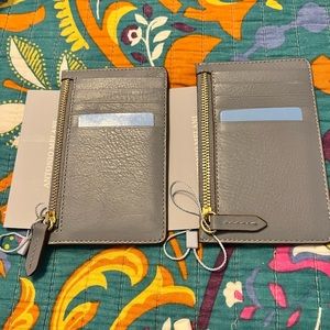 Slim Leather wallet in Pale Blue